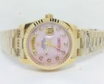 Rolex Daydate Watch All Gold Watchband and Pink MOP Dial